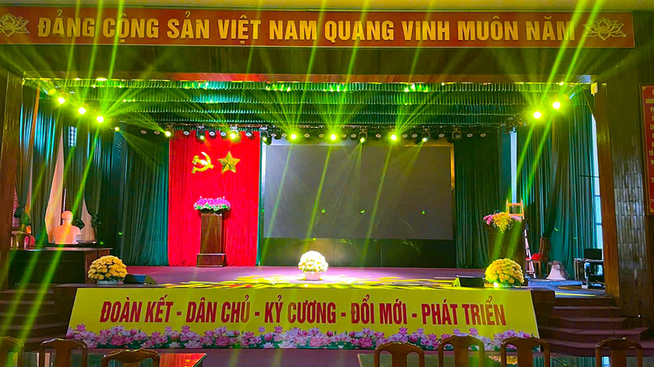 Giải pháp ánh sáng hội trường UBND Tam Chúc, Hà Nam