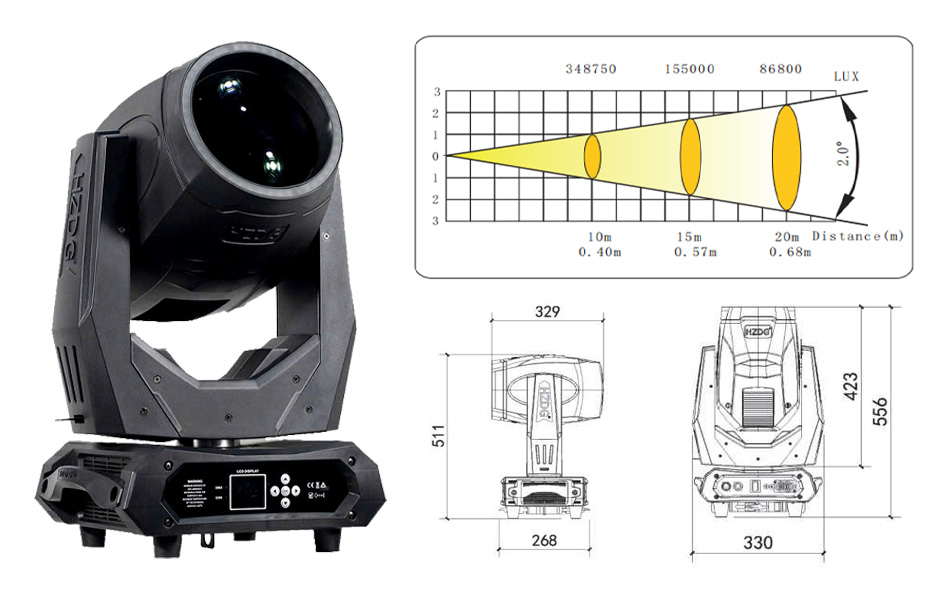 Thiết kế đèn Beam Moving HZDG HZ-311B