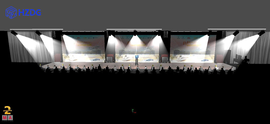 Hệ thống đèn COB Zoom hội trường sân khấu