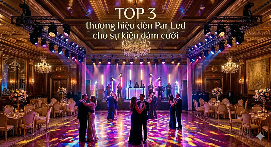 TOP 3 thương hiệu đèn Par Led cho sự kiện đám cưới chất lượng